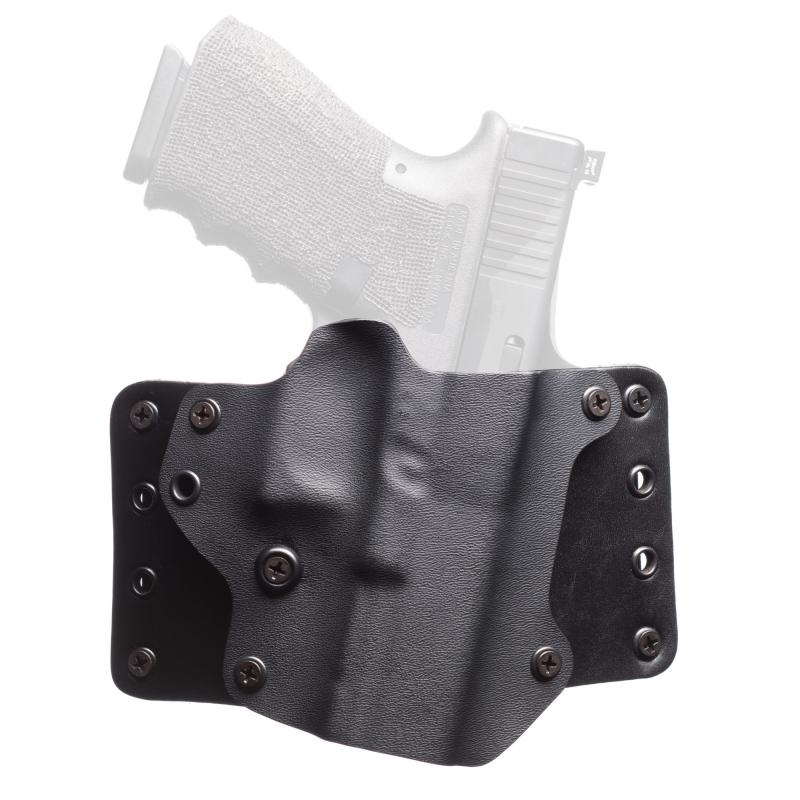 Leather Wing OWB Holster, Fits Sig Sauer P320-AXG Legion, Right Hand, Black Kydex & Leather, 1.75" Belt Loops 171982