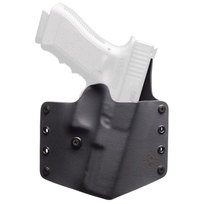 Standard OWB Holster, Fits Sig P365 AXG Legion, Right Hand, Black Kydex & Leather, 1.75" Belt Loops, Optic Compatible 172010