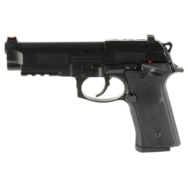 92GTS, Double Action/Single Action, Semi-automatic, Metal Frame Pistol, Full Size, 9MM, 4.7" Barrel, Cerakote Finish, Black, Ambidextrous Frame Mounted Decocker, Fiber Optic Front Sight, 10 Rounds, 2 Magazines J92XFMSDA20