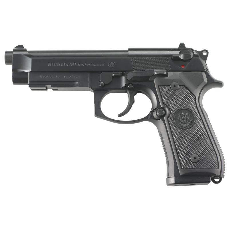 M9-A1, Semi-automatic, DA/SA, Full Size, 9MM, 4.9", Alloy, Black, Black Polymer, 10Rd, 2 Mags, Ambidextrous, 3 Dot JS92M9A1CA