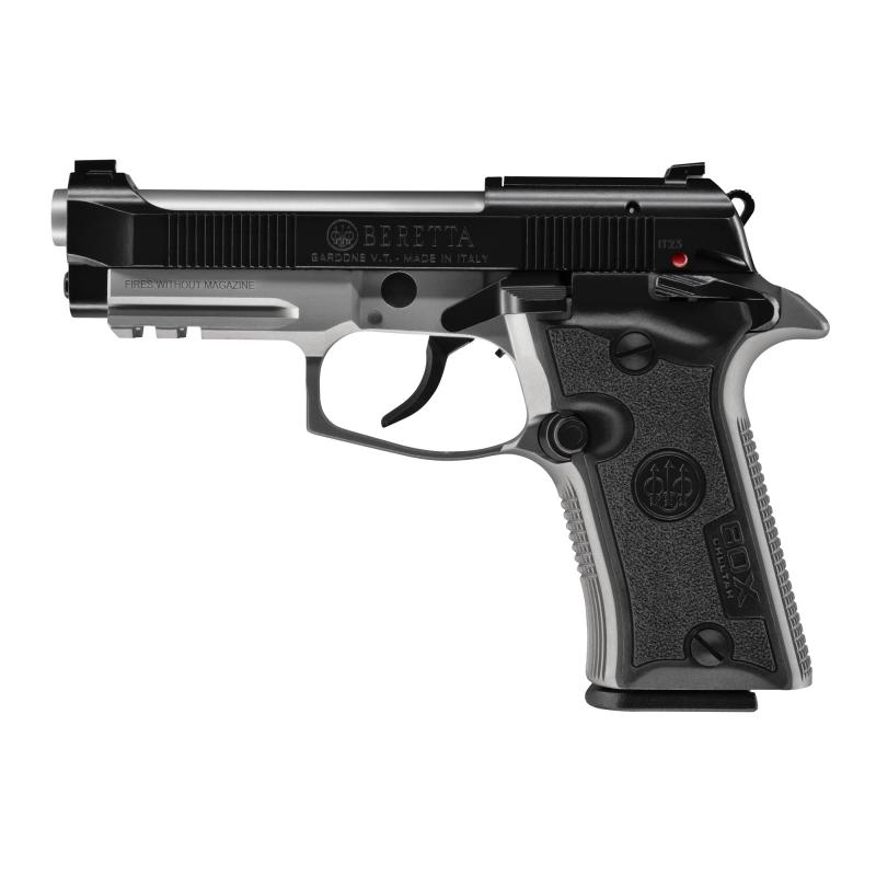 80X Cheetah, Double Action/Single Action, Semi-automatic, Metal Frame Pistol, 380 ACP, 3.9" Barrel, Anodized Finish, Black and Gray, Interchangable Polymer Grip Panels, Manual Safety/Decocker, Front Picatinny Rail, Optic Ready, 3 Dot Sights, 13 Rounds, 2