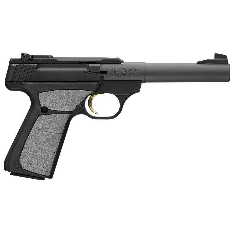 Buck Mark Camper UFX .22 Long Rifle 5.5 Inch Tapered Bull Barrel Matte Blue Finish UFX Ambidextrous Grips 10 Round