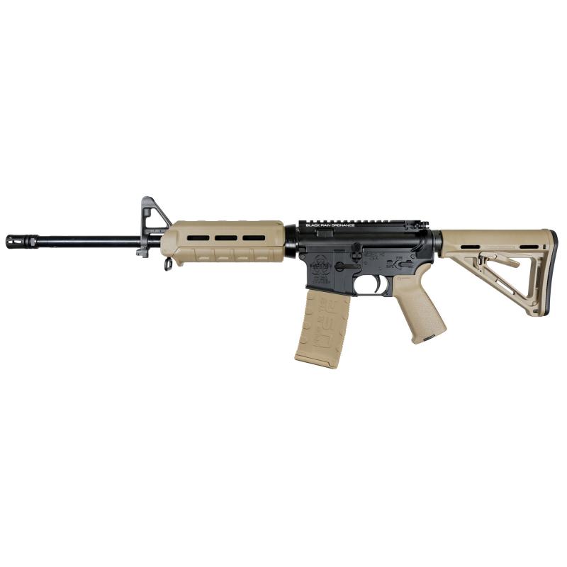 A2, Semi-automatic Rifle, AR, 223 Remington/556NATO, 16" Chrom-Moly Barrel, Anodized Finish, Black, Magpul Pistol Grip, Magpul Stock, Flat Dark Earth, 30 Rounds, 1 Magazine BRO-2111703