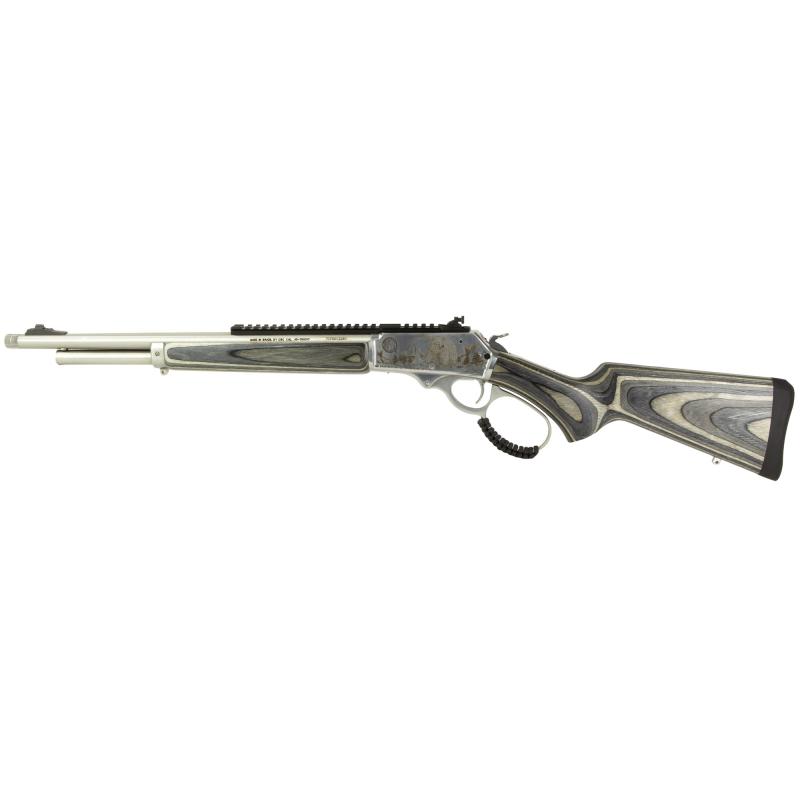 R95, TALO Edition Bear Engraving, Lever Action Rifle, 45-70 Government, 18" Barrel, Stainless Steel Finish, Silver, Laminate Wood Stock, Rear Peep Sights, 5 Rounds 954570189LW-EN2