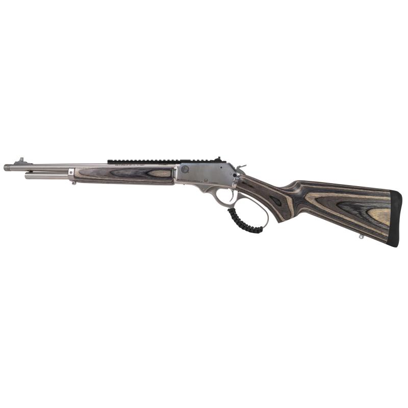 R95, Laminated, Lever Action Rifle, 45-70 Government,  18" Barrel, Stainless Steel Finish, Silver, Laminated Wood Stock, 5 Rounds 954570189LW