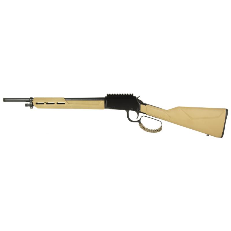 Rio Bravo Tactical, Lever Action Rifle, 22 LR, 16.5" Barrel, Threaded 1/2x28, Matte Finish, Flat Dark Earth, Synthetic Stock, Medium Loop, Picatinny Rail, 10 Rounds RL22161STFDE