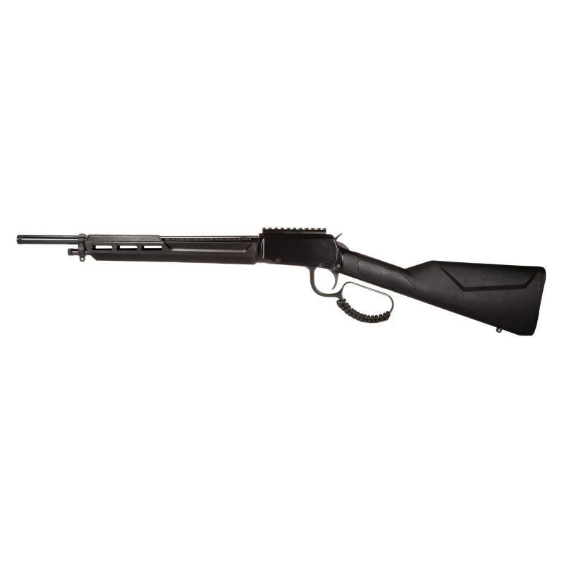 Rio Bravo Tactical, Lever Action Rifle, 22 LR, 16.5" Barrel, Threaded 1/2x28, Matte Finish, Black, Synthetic Stock, Medium Loop, Picatinny Rail, 10 Rounds RL22161ST