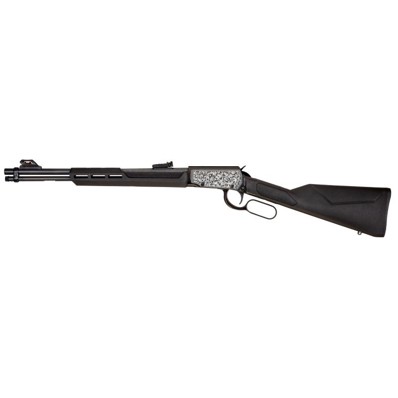 Gallery, 22LR, 18" Barrel, Matte Finish, Black, Synthetic Stock, Adjustable Sights, Scroll Engraving, 15 Rounds RL22181SY-EN13
