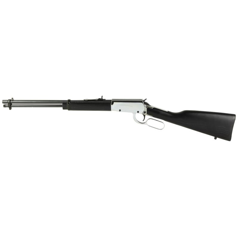 Rio Bravo, Lever Action, 22 LR, 18" Barrel, Nickel Finish, Wood Stock, Adjustable Sights, 15 Rounds RL22181WD-NI