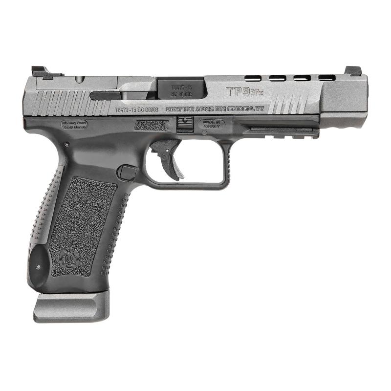 TP9SFX 9mm 5.2 Inch Match Grade Barrel Picatinny Rail Tungsten Grey Cerakote Finish Includes Acessory Kit 20 Round