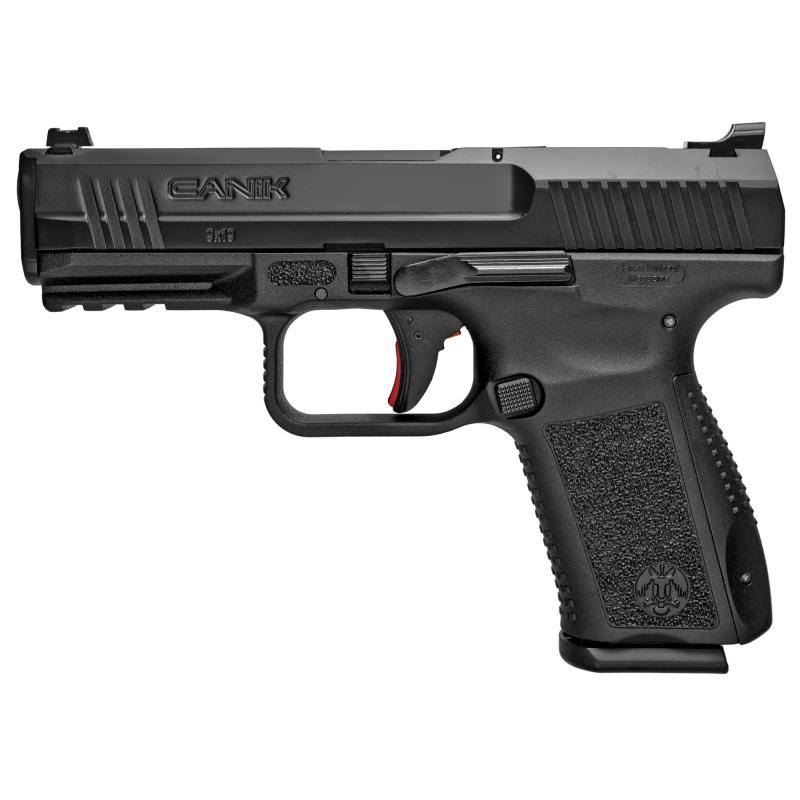 CANIK TP9SF Elite | Striker Fired, 9MM, 4.19" Match Grade Barrel, Polymer Frame, Black Finish, Warren Tactical Sights With Red and Green Fiber Optic Front, Includes Two 15 Round Magazines, Holster, Interchangeable Backstraps