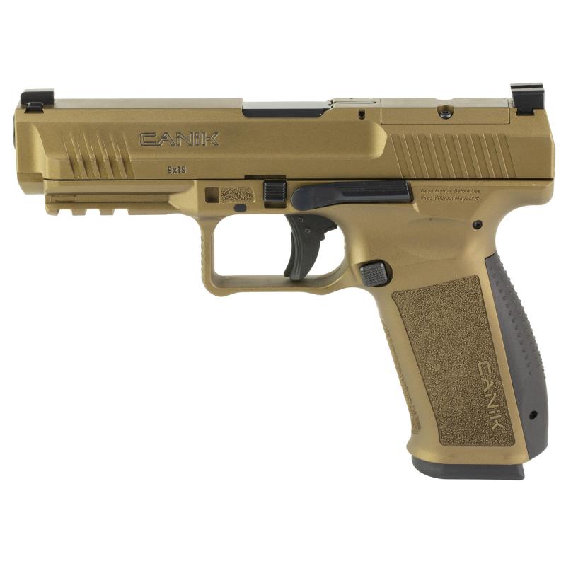 TP9, METE SFT, Striker Fired, Semi-automatic, Polymer Frame Pistol, Full Size, 9MM, 4.46" Barrel, Burnt Bronze, 3 Dot White Sights, Flared Magwell, Holster Fit and Lock, Optics Ready, 2 Magazines, (1)-18 Round and (1)-20 Round HG5636BB-N