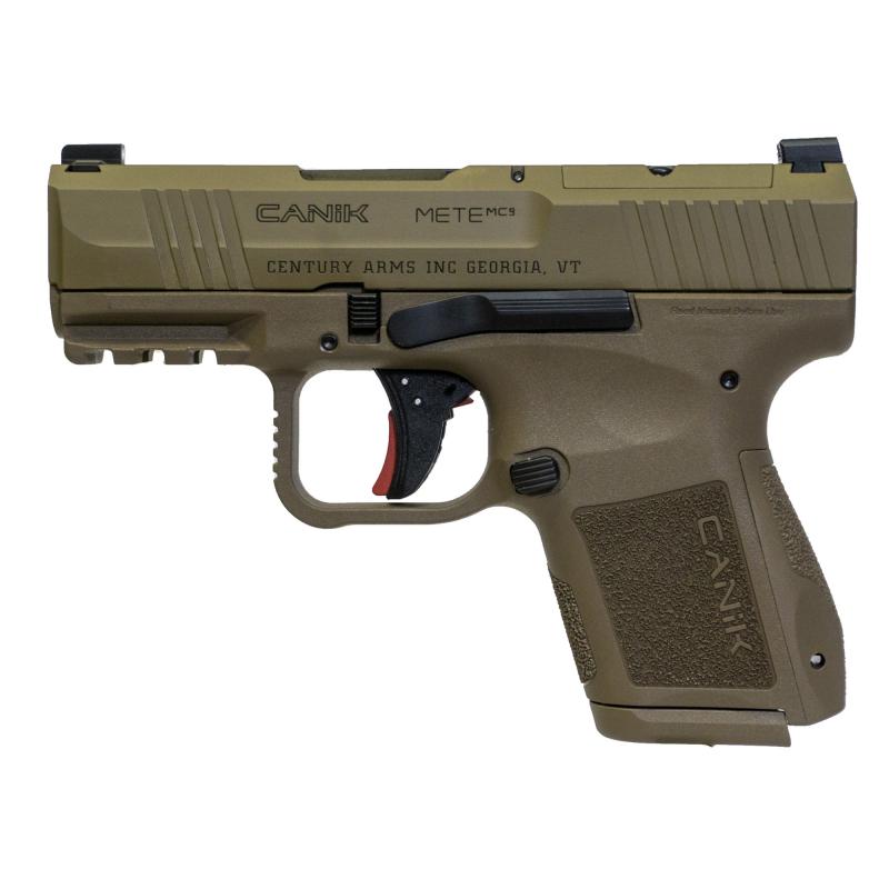 METE MC9, Semi-automatic, Striker Fired, Poylmer Frame Pistol, Micro Compact, 9MM, 3.18" Barrel, Matte Finish, Flat Dark Earth, Optic Ready, 10 Rounds, 2 Magazines, California Compliant HG7651CAD-N
