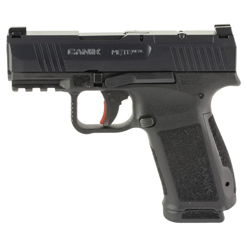 METE MC9L, Semi-automatic, Striker Fired, Polymer Frame Pistol, Compact, 9MM, 3.18" Barrel, Nitride Finish, Black, Optic Ready, White Dot Front Sight, Blackout Rear Sight, 2 Magazines, 10 Rounds, Includes Custom Holster HG7884-N
