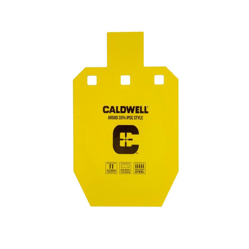 AR500 IPSC 33% Steel Target, 10"x6.1"x0.4", Powder Coat Finish, Yellow 1116697