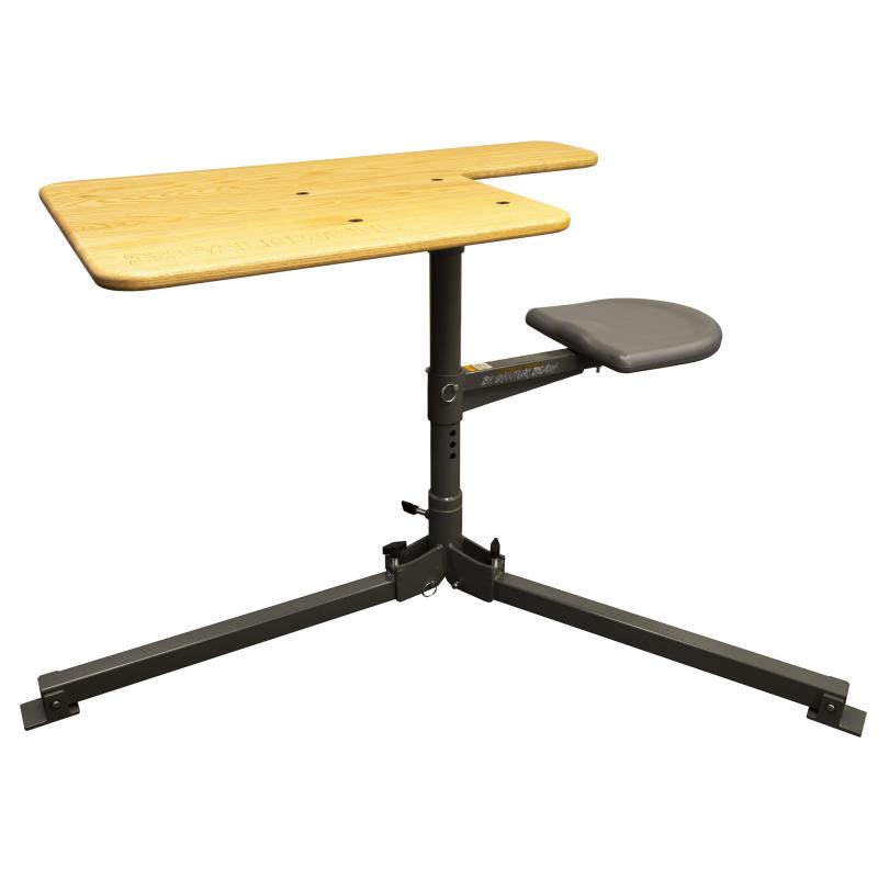 Stable Table, BR Shooting Bench, Adjustable Shooting Rest, 45"x28" Red Oak Bench Top 3005251