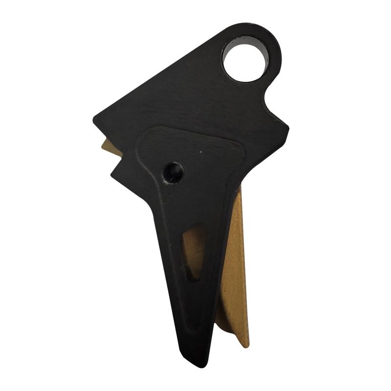 TP9 Full Size Flat Trigger, Lightened, Trigger Assembly, Aluminum Construction, Anodized Finish, Black, Fits TP9 SF ELITE, TP9 ELITE Combat, TP9 SFx, TP9 ELITE SC, METE SF, METE SF Pro, METE SFT, METE SFT Pro, METE SFx, METE SFx Pro, METE SC, METE SC Pro
