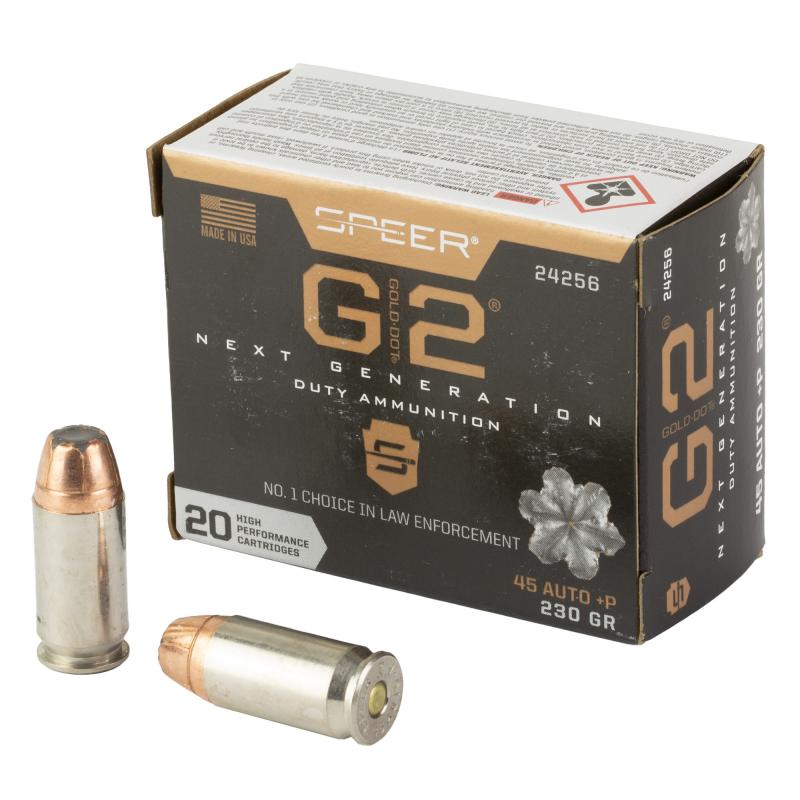 Gold Dot G2, 45 ACP, 230 Grain, Gold Dot Hollow Point, 20 Round Box 24256