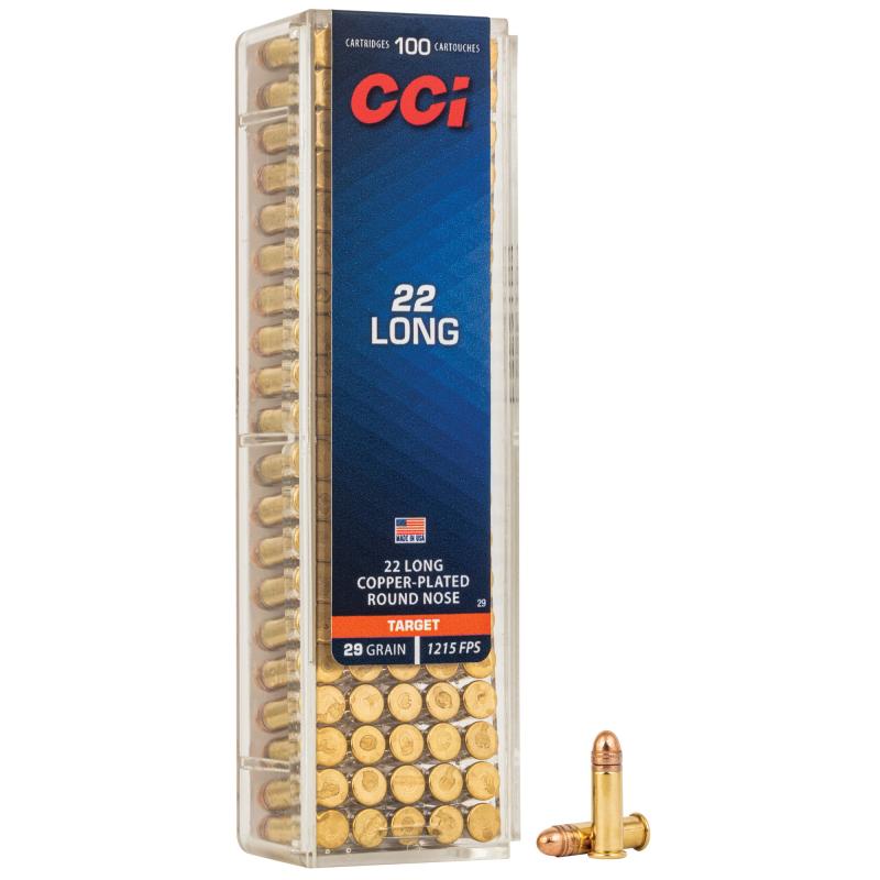 High Velocity .22 Long 29 Grain Copper Plated Round Nose