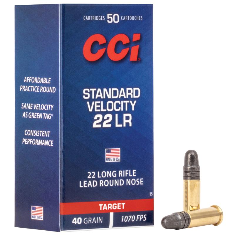CCI Standard Velocity |22LR 1070FPS Lead Round Nose box of 50