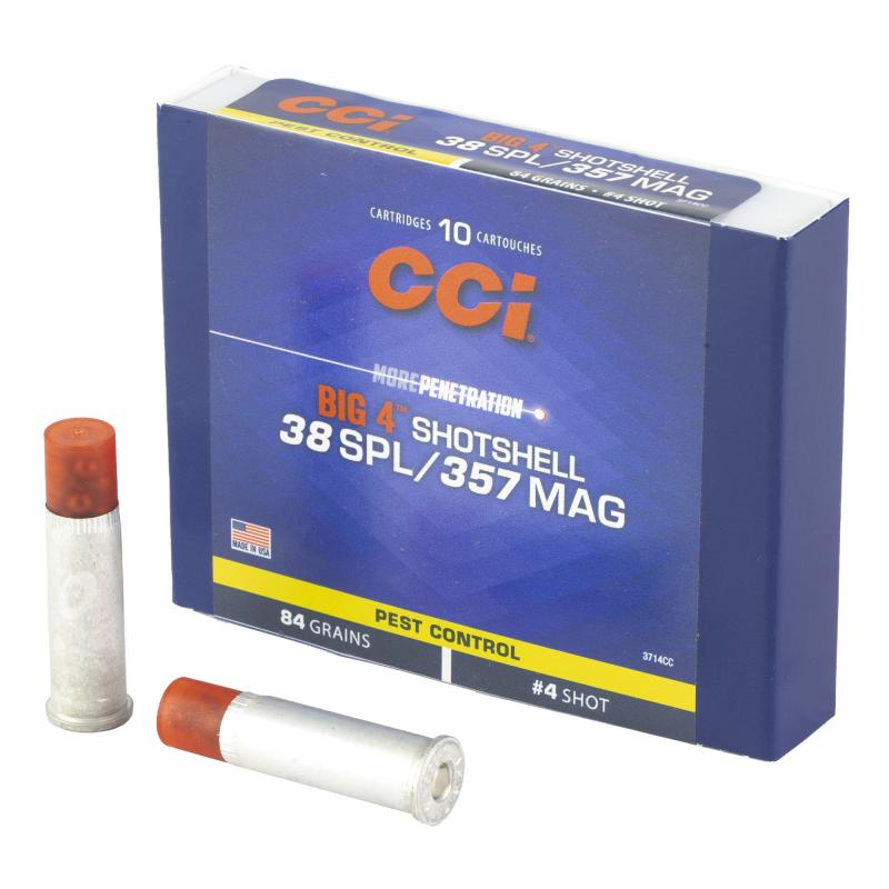 Shotshell, 357MAG/38 Special, Shotshell, #4 Shot Size, 10 Round Box 3714CC