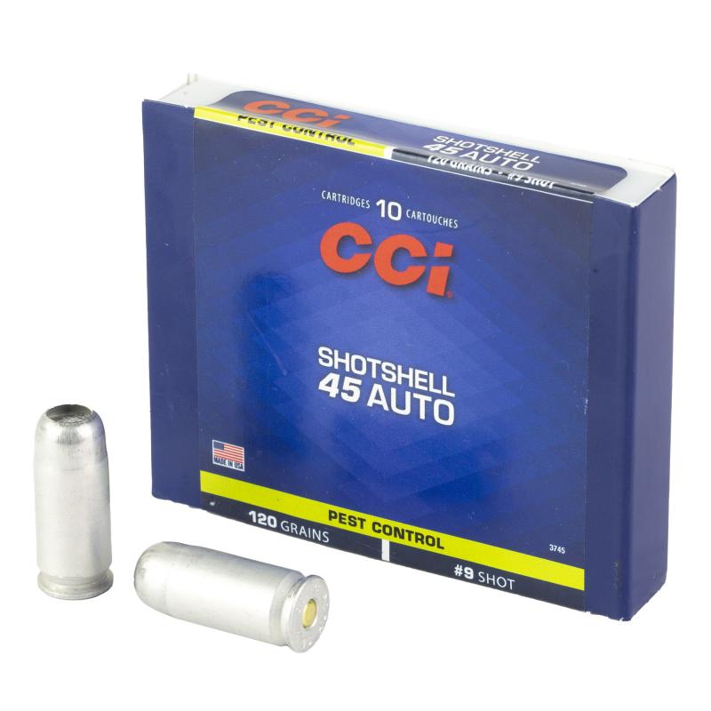 Centerfire Handgun Shotshells .45 Auto Shot Size 9 10 Per Box