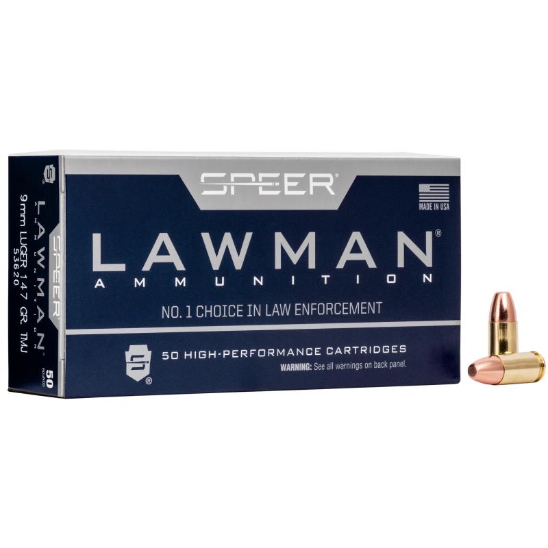 Speer Lawman, 9MM, 147 Grain, Total Metal Jacket 53620