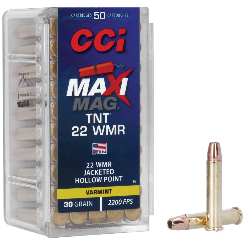 Maxi-Mag TNT .22 Winchester Magnum Rimfire 30 Grain TNT Jacketed Hollow Point