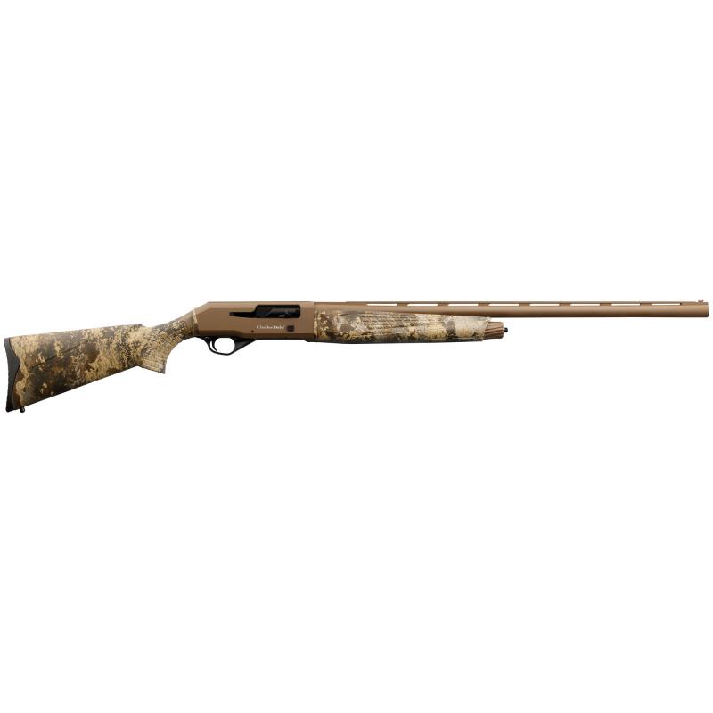 601 Field, Semi-automatic, 12 Gauge 3", 28" Vent Rib Barrel, Steel, Flat Dark Earth Cerakote, Sythetic True Timber Prairie Camo Stock, Fiber Optic Front Sight, 4 Rounds, Includes 3 Choke Tubes (Beretta/Benelli)- F,M,IC 930.204PT