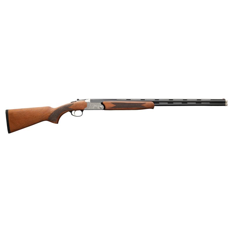 202A Compact, Over/Under, 20 Gauge, 3" Chamber, 26" Barrel, Blued Finish, Black, Dog Scene Engraved Receiver, Walnut Stock with Checkered Pattern, Fiber Optic Front Sight, 2 Rounds, Includes (5) Chokes- F, IM, M, IC, C 930.331