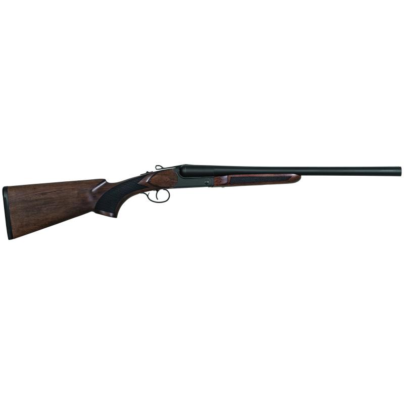 500 Coach, Side-By-Side Shotgun, 20 Gauge, 3" Chamber, 20" Barrel, Matte Finish, Black, Walnut Stock with Checkered Pattern, Bead Fiber Optic Sights, 2 Rounds, Includes (5) Choke Tubes- F, IM, M, IC, I 930.391