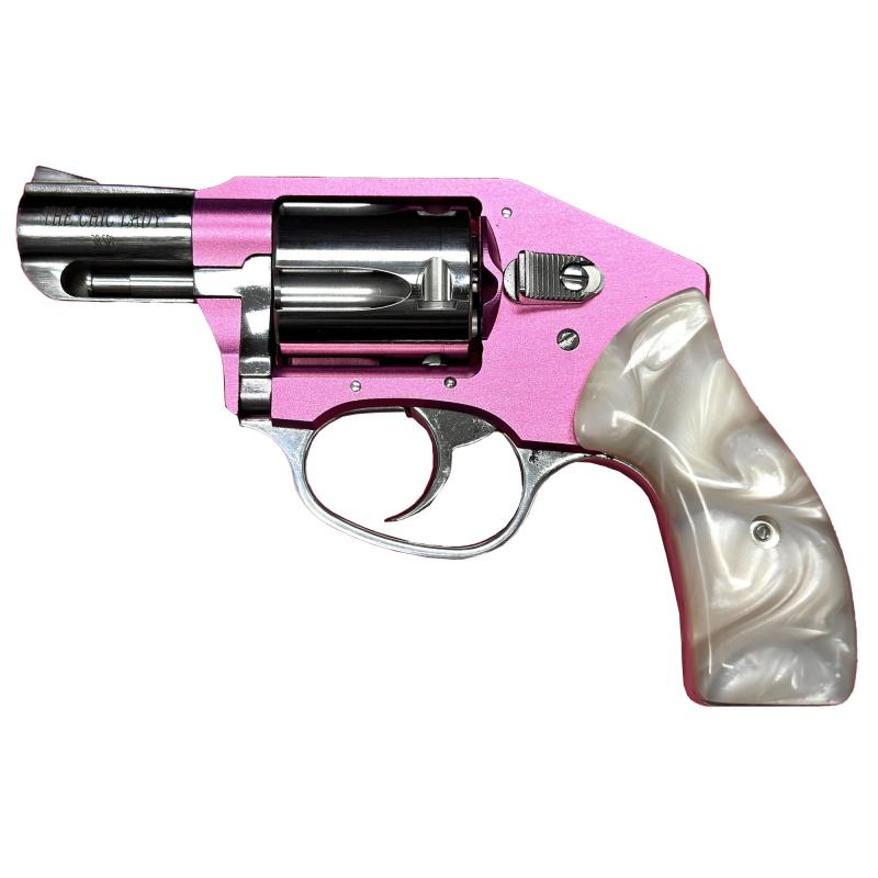 Chic Lady, 38 Special, 2" Barrel, Aluminum Frame,Pink Finish, Rubber Grips, Fixed Sights, 5Rd, Pink Hardcase, Fired Case 53852