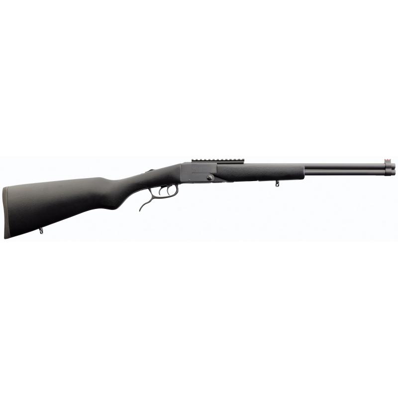 Double Badger, Over/Under, Rifle, 22 LR/410 Gauge, 20" Barrels, Black, Coated Wood Stock, Fiber Optic Front Sight, 2 Rounds, Ambidextrous 500.260