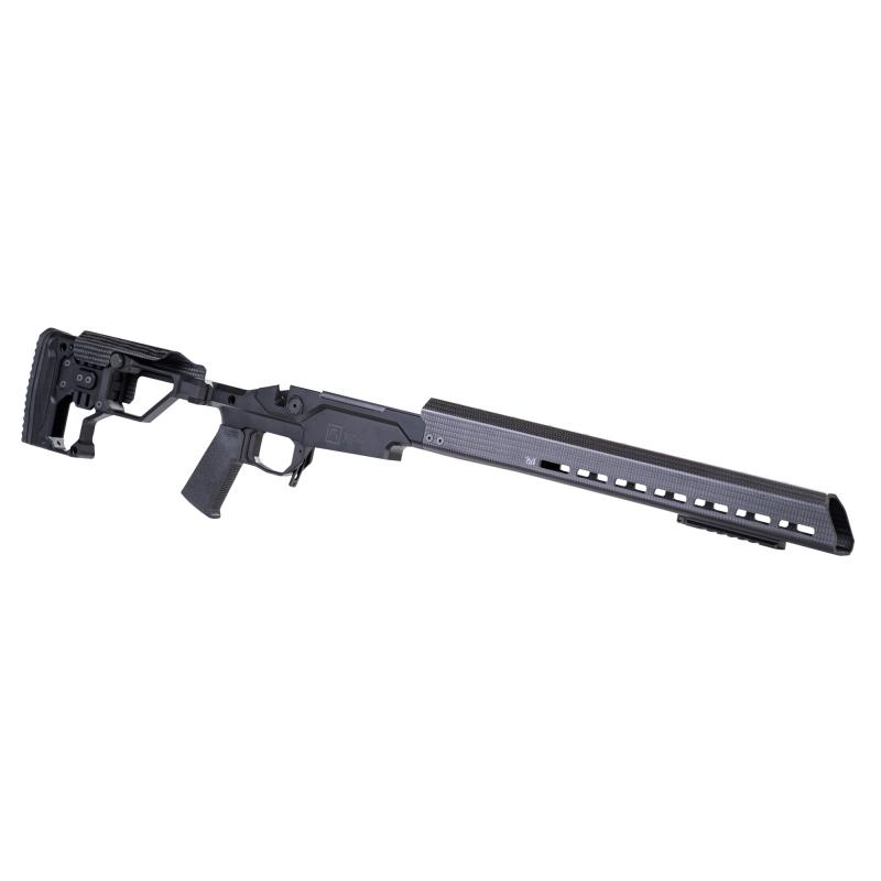 Modern Precision Rifle Chassis, Black Andodized, Fits Remington 700 Long Action, 17" M-Lok Forend 810-00001-03