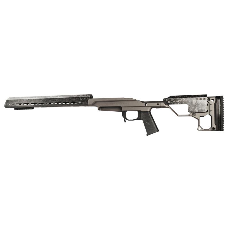Modern Precision Rifle Chassis, Tungsten Cerakote, Fits Remington 700 Short Action, 17" M-Lok Forend 810-00001-21