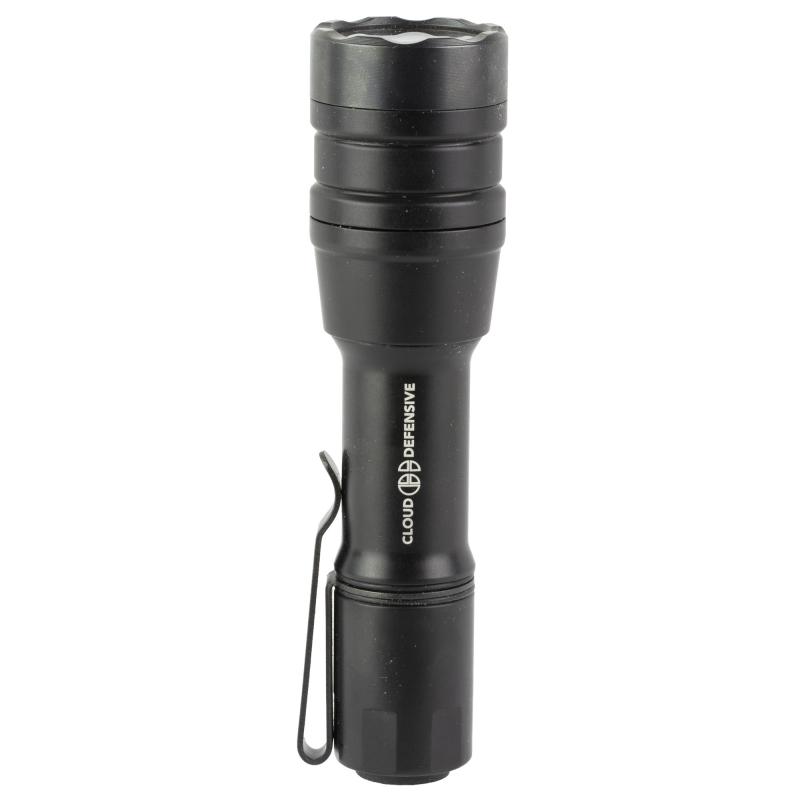 MCH Duty, High-Output Handheld Light, 1,800 Lumens, 50,000 Candela, Tool Steel Bezel Ring, 5 Mode Programmable Output, 3 ND Protectors, Accepts 18350 and CR123A Batteries, Black CD2203-DF-P-BLK