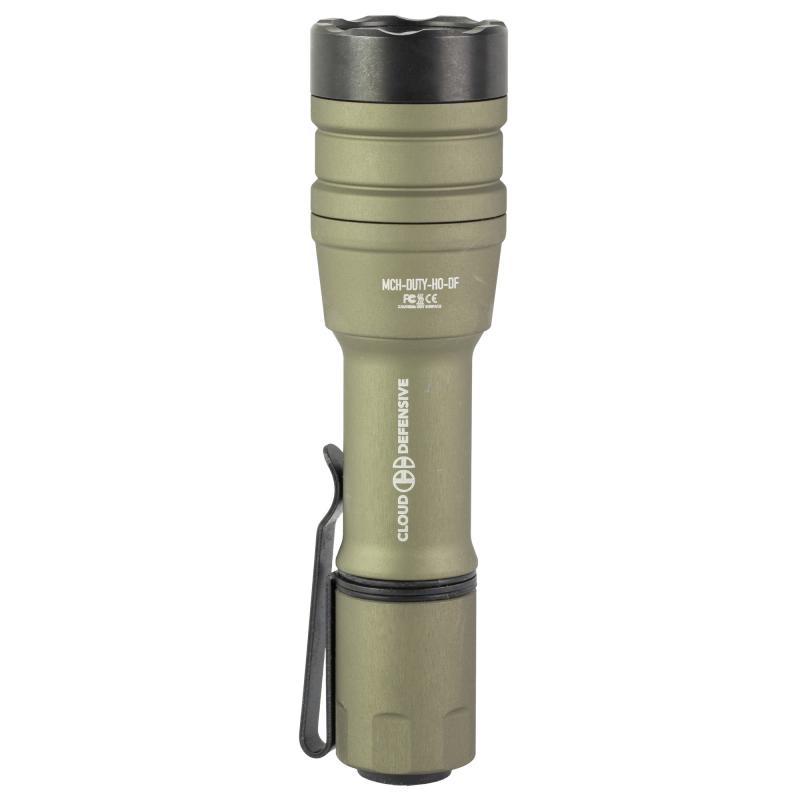 MCH Duty, High-Output Handheld Light, 1,800 Lumens, 50,000 Candela, Tool Steel Bezel Ring, 5 Mode Programmable Output, 3 ND Protectors, Accepts 18350 and CR123A Batteries, Flat Dark Earth CD2203-DF-P-FDE
