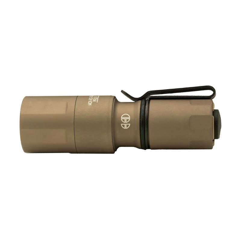 MCH Micro, Mission Configurable Handheld, High Candela, Flashlight, 950 Lumens, Accepts 18350 and CR123A Batteries, Single Output, Aluminum, Anodized Finish, Flat Dark Earth, Includes 18350 Battery, Charger and Pocket Clip MCH 2.0-HC-DF-P-350 FDE