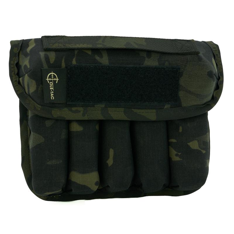 Can Caddy, Mini, 500 Denier Nylon, 6.5"x7.5"x2.0",  MultiCam Black, 5 Slots for Suppressor Storage CD206
