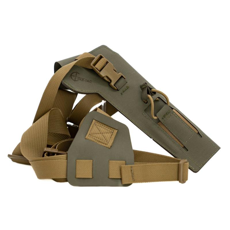 Varmint Wrangler, Chest Holster, Fits Most 22LR Supressor Host (Ruger MK Series/M&P22/Buckmark/TX22) with Supressors Attached, Matte Finish, Ranger Green VW104