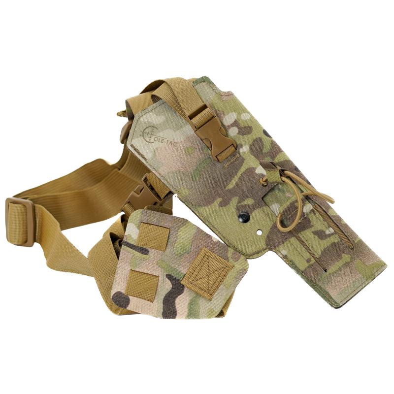 Varmint Wrangler, Chest Holster, Fits Most 22LR Suppressor Host (Ruger MK Series/M&P22/Buckmark/TX22) with Suppressors Attached and Weapon Mounted Light, MultiCam VW113