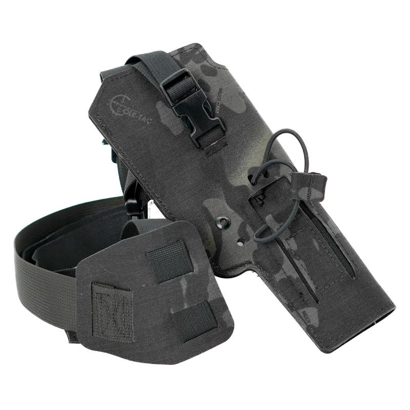 Varmint Wrangler, Chest Holster, Fits Most 22LR Suppressor Host (Ruger MK Series/M&P22/Buckmark/TX22) with Suppressors Attached and Weapon Mounted Light, MultiCam Black VW115