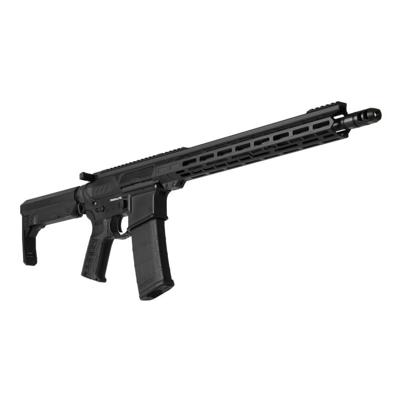 Resolute MK4, Semi-automatic Rifle, 5.56NATO, 16.1" Barrel, Cerakote Finish, Armor Black, CMMG Zeroed Muzzle Brake, 15" Free Float M-LOK Handguard, Zeroed Pistol Grip, CMMG Ripstock, Manual Safety, 30 Rounds, 1 Magazine 55A9D0B-AB