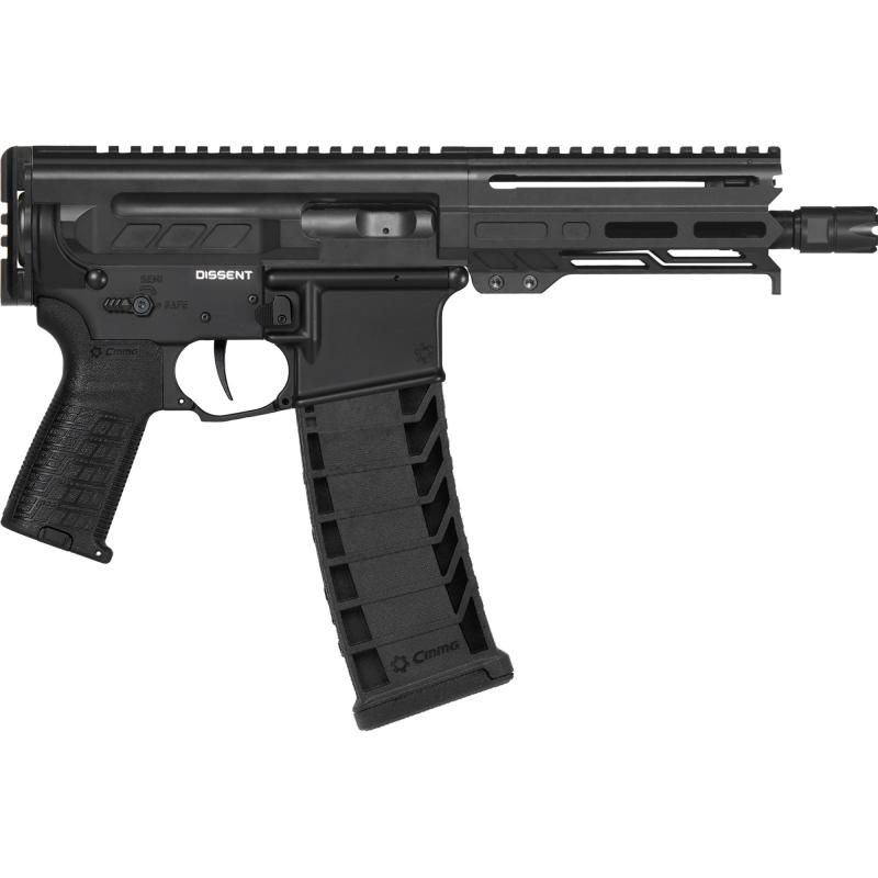 MK4, DISSENT, Semi-automatic Pistol, AR, 9MM, 6.5" Threaded Barrel, 1/2x28, CMMG Zeroed Linear Compensator, Cerakote Finish, Armor Black, TriggerTech AR-D 2-Stage Trigger, 5.5" M-LOK Handguard, CMMG Zeroed Polymer Grip, 30 Rounds, 2 Magazines 94A6867-AB