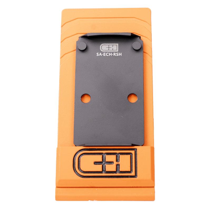 Echelon to Trijicon/Holosun, Optics Mounting Plate, Fits Springfield Echelon, Compatible with Trijicon RMR/SRO and Holosun 407C/507C/508T and C&H EDC-XL/COMP, Anodized Finish, Black SA-ECH-RSH