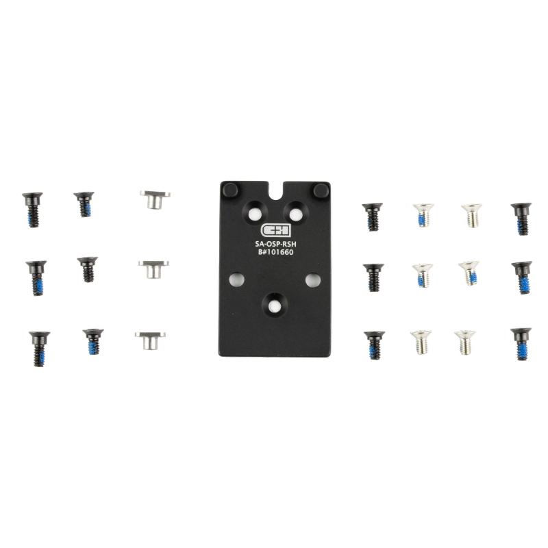 XD OSP, Optic Mounting Plate, Fits Springfield Armory XDM to RMR/407C/507C, Anodized Finish, Black SA-OSP-RSH