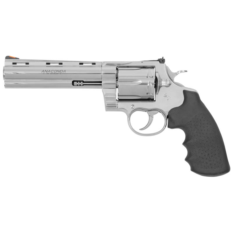 Anaconda Revolver | 44 Magnum, 6" Barrel, Semi-Bright Stainless Finish, Hogue Grip, 6Rd ANACONDA-SP6RTS
