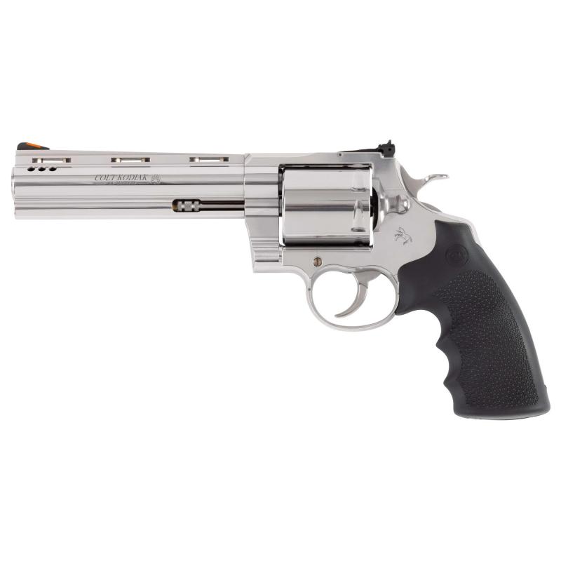Kodiak, Revolver, Single/Double Action, 44 Magnum, 6" Ported Barrel, Stainless Steel Finish, Silver, Hogue Rubber Grips, 6 Rounds KODIAK-SP6RTS