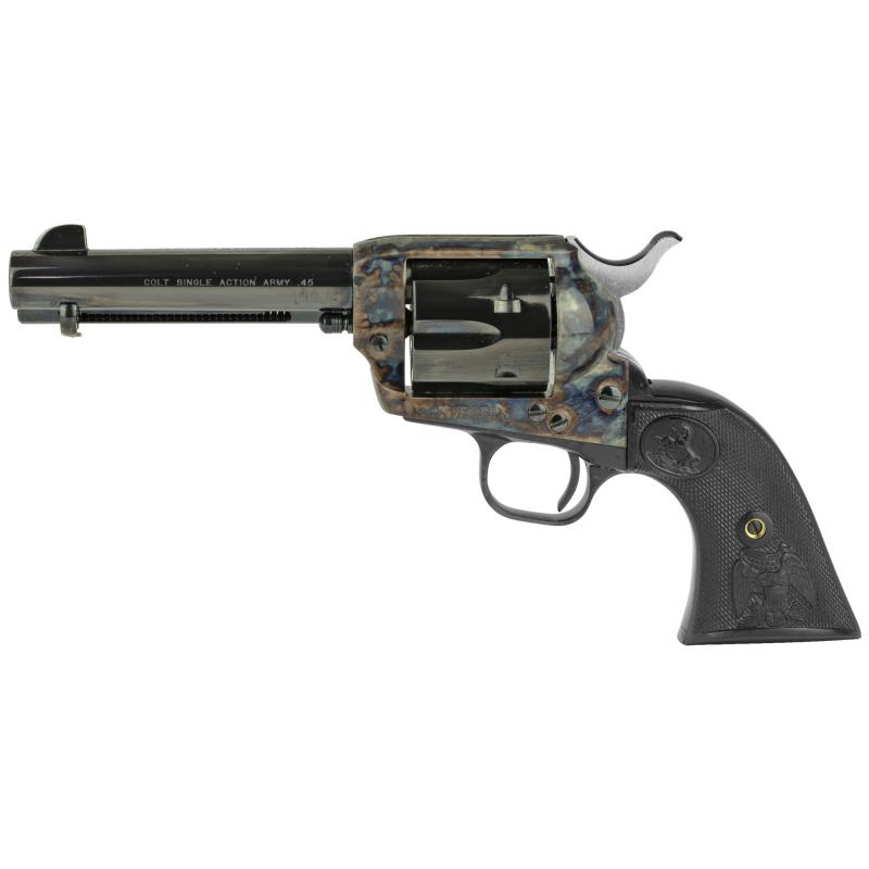 Single Action Army .45 Colt  4.75 Inch Barrel Case Hardened Blue Finish Black Composite Grips 6 Round