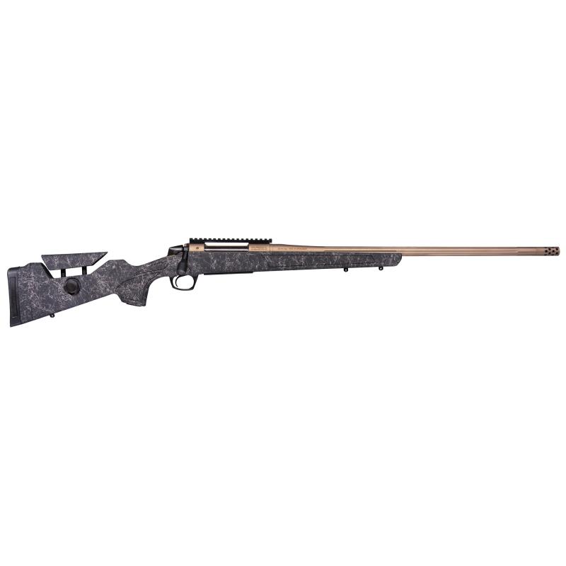 Cascade Long Range Hunter, Bolt Action Rifle, 7MM Remington Magnum, 24" Threaded Barrel, 5/8x24, Cerakote Finish, Smoked Bronze, Synthetic Stock, Black with Smoked Bronze Web, 20 MOA Picatinny Rail, 1 Magazine, 3 Rounds CR3960F